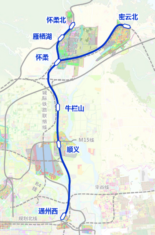 京承市郊铁路规划图图片