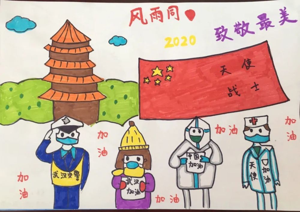 西青区大寺镇:用知识缝制铠甲——庚子新冠的童画作品展示_腾讯新闻