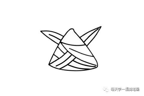 每天学一幅简笔画-粽子简笔画简单画法步骤图片大全_腾讯新闻