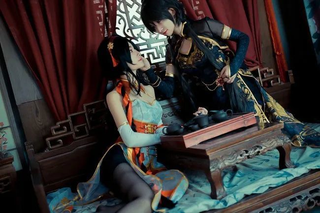 cos正片洛天依金丝雀旗袍乐正绫凤凰式旗袍