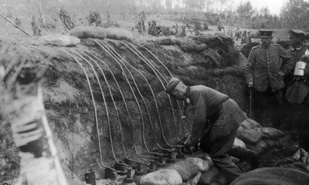 1915年一战期间第一场毒气战168吨氯气飘来法军丢了七公里战线