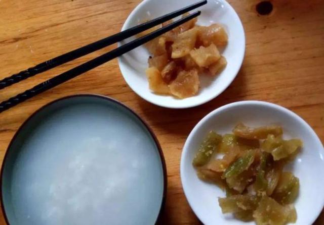 1, 白粥 咸菜