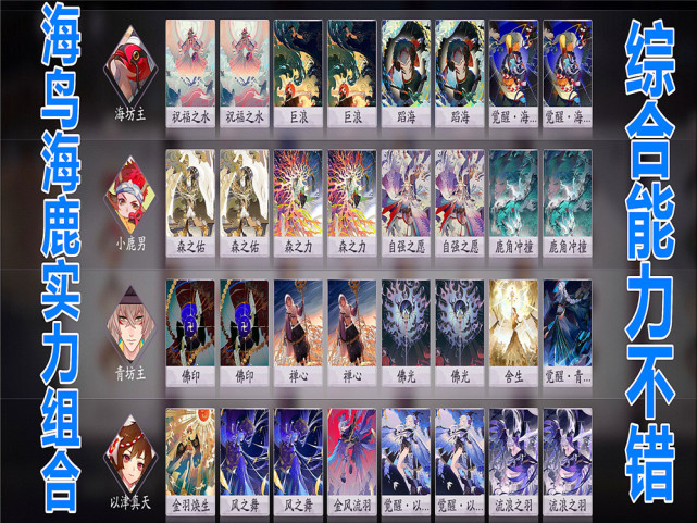 阴阳师百闻牌 海鹿海鸟实力强组 双坊主护航更实力 可以克快攻 阴阳师 卡牌 黄金羽 小鹿男 海坊主 以津真天 式神