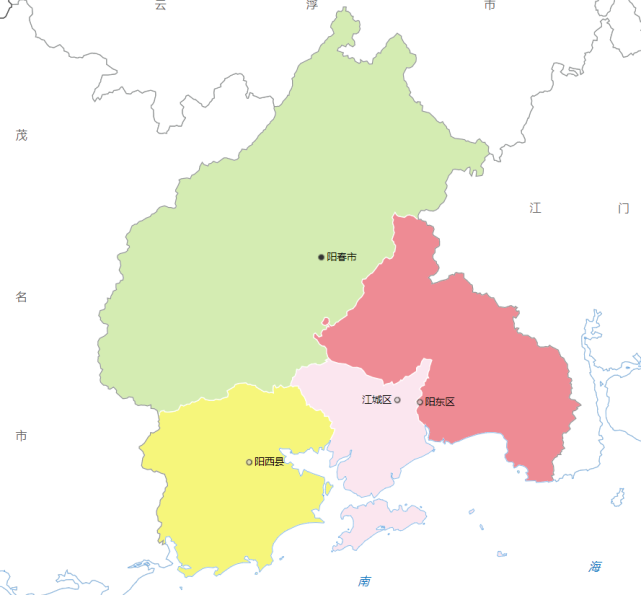 广东阳江地理位置图片