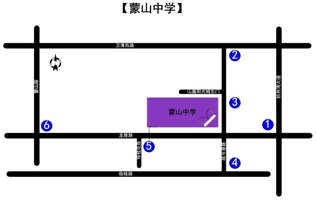 禁止车辆沿海芙路向北通行; 3,杭州湾大道金山初级中学周边:禁止机动