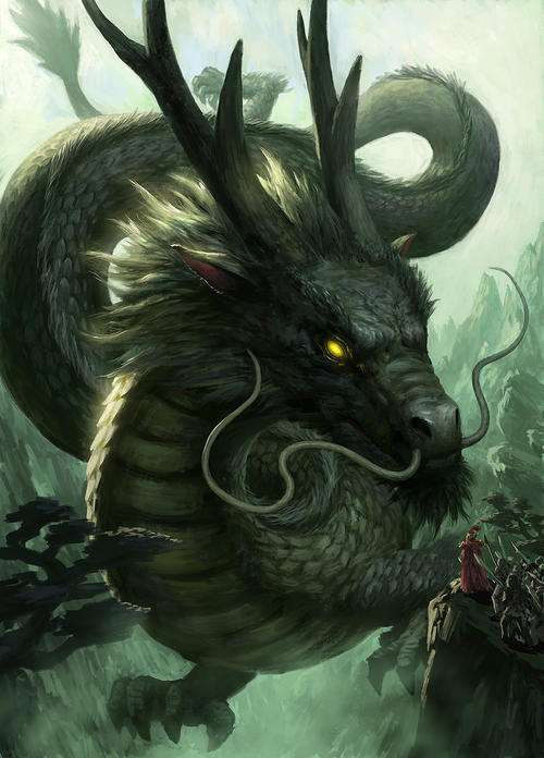 中记载"有龙垂胡须迎黄帝,黄帝上骑",《大戴礼记》中记载"(颛顼)乘龙