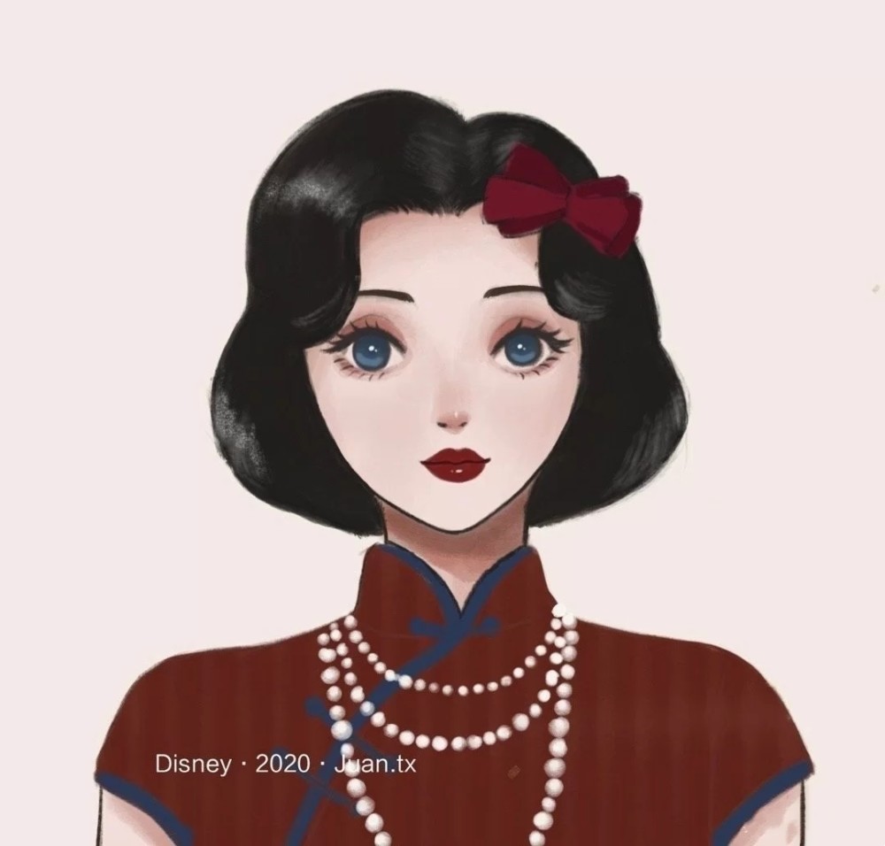 当迪士尼公主换上旗袍,美爆了