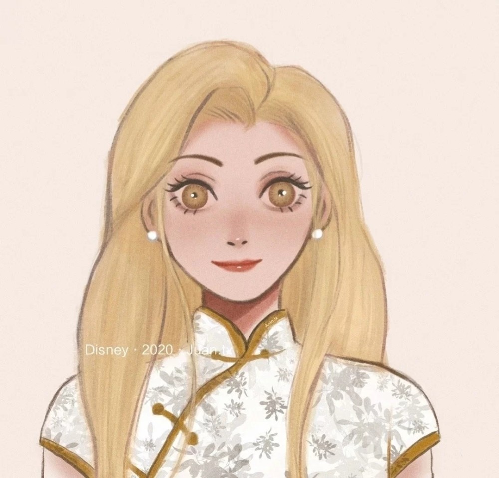 当迪士尼公主换上旗袍,美爆了_腾讯新闻