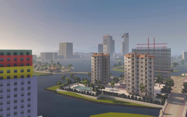 将罪恶都市地图还原到gta5中会怎样童年经典场景重现
