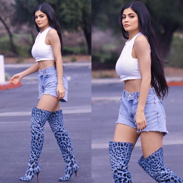 着装拉风,粉嫩皮肤似芭比娃娃|肯达尔·詹娜|美妆|凯莉·詹娜|街拍