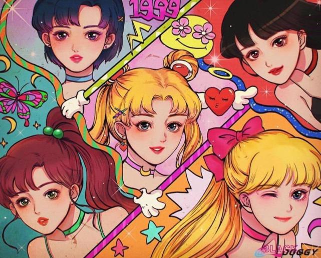 美少女战士 不做战士 改行做乐队 弹钢琴的天王遥魅力四射 美少女战士 天王遥 木野真琴 海王满 火野丽 水野亚美