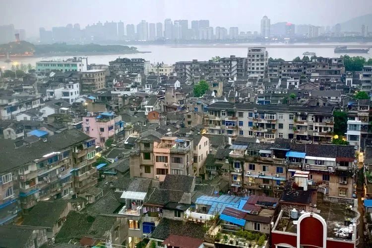 温州老照片小南门双莲桥人山人海