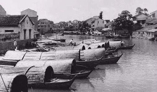 温州老照片小南门双莲桥人山人海