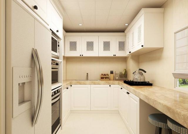 像是厨房用的比较多的空间,会采用吊柜和地柜相结合的设计,能把空间