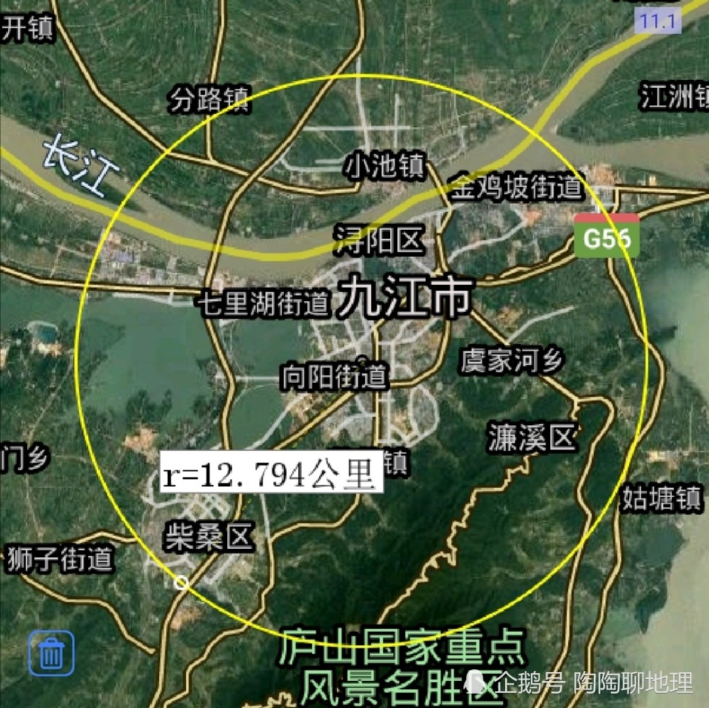 九江市各地至市區直線距離,修水縣最遠,你的家鄉到市區多遠呢?