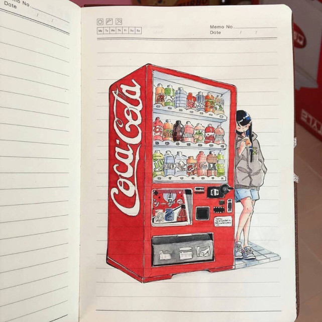 在普通的笔记本上画出超治愈的水彩插画