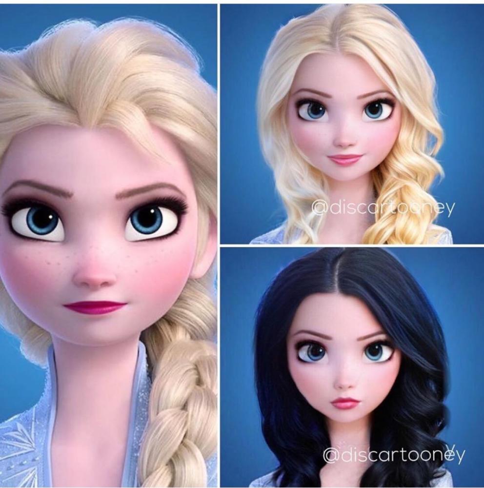 换了造型的迪士尼公主一看以为没变化其实全都偷偷做了微调