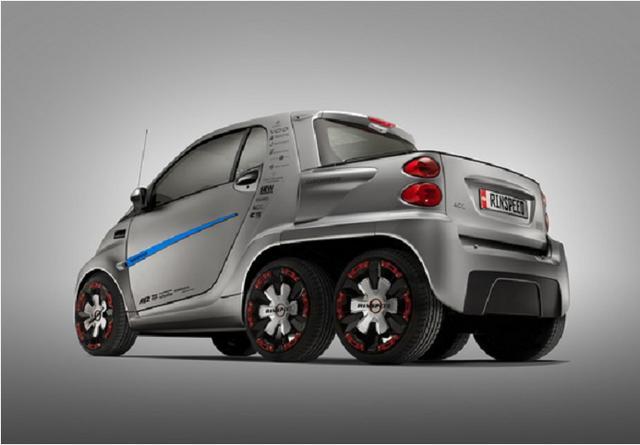 smart六轮皮卡版真香车尾箱开放式多功能迷你车型环保拉风