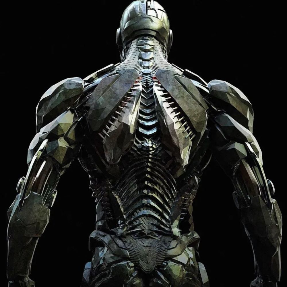 《正义联盟》曝光钢骨原始盔甲设定,多边形切面未来感十足