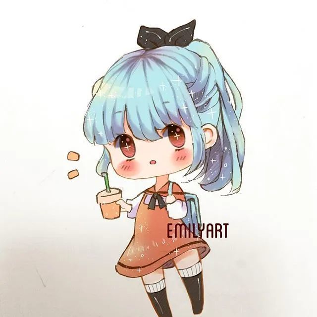 马克笔彩铅q版新手入门超可爱动漫人物手绘素材