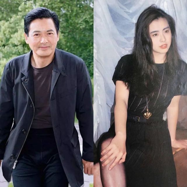 王祖贤红衣搭牛仔俏皮又美艳,发哥竟穿粉衬衫?