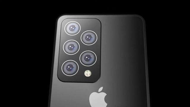 苹果iphone12概念图后置5摄无刘海前摄屏下藏