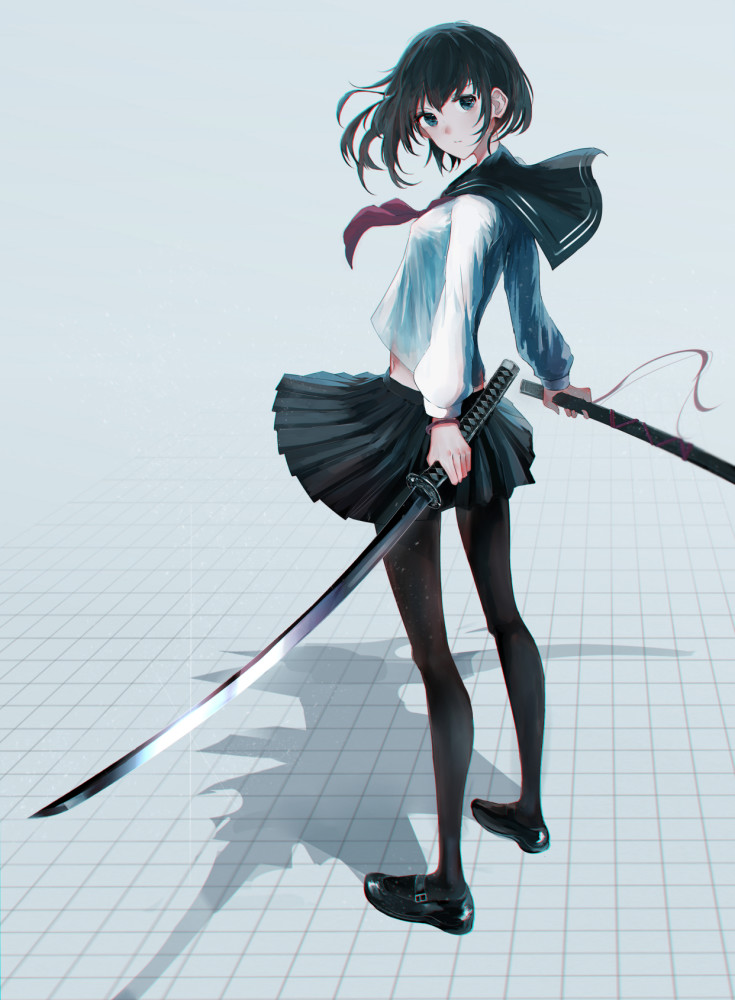 p站精选英姿飒爽美少女去战斗吧