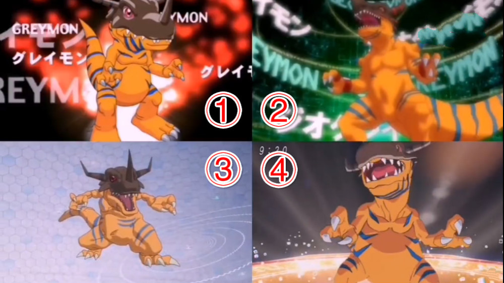 数码宝贝:亚古兽四个进化版本pk,bgm进化最经典,第四版最酷炫