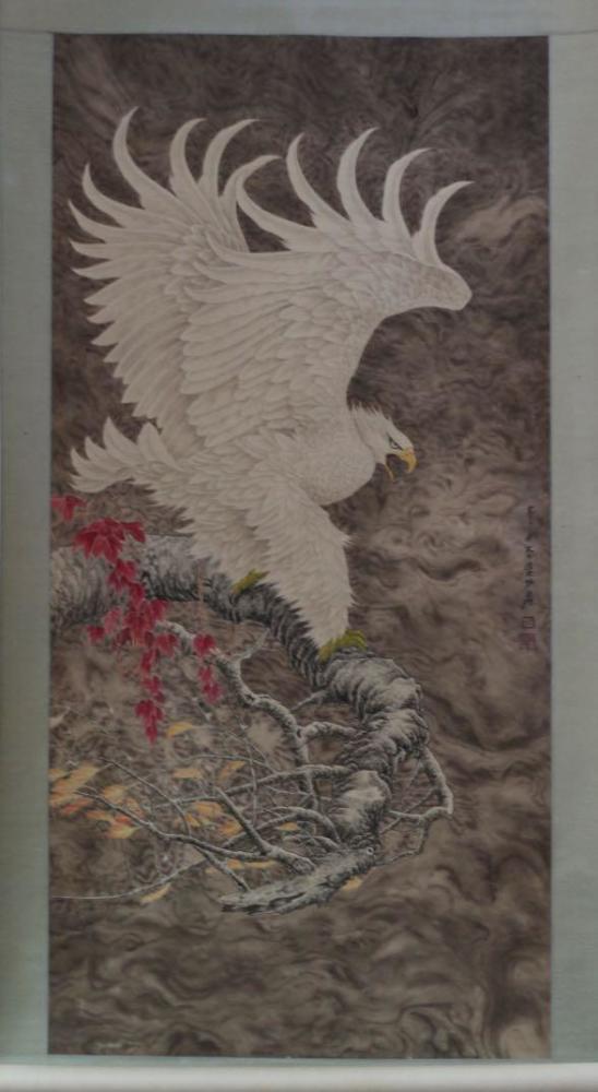 张大千|绝美无双——张大千雄鹰展翅图