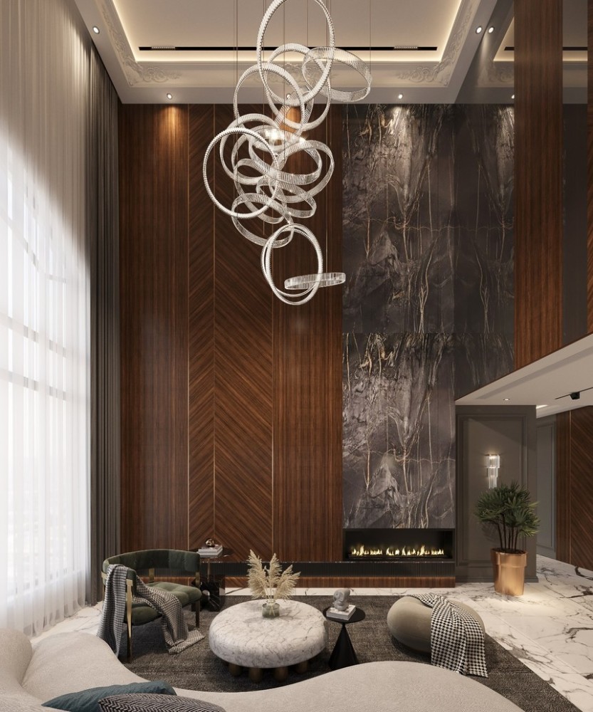 现代奢华风格,黑金重奢质感空间,邂逅艺术与空间之美!