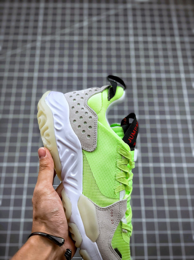 airjordandeltareact瑞亚泡棉系列灰荧光绿