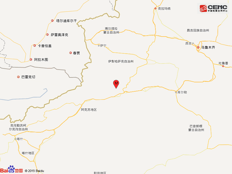新疆阿克苏地区拜城县发生36级地震