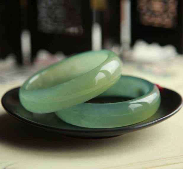 正規販売店】天然無処理岫玉（中国四大名玉） バングル 54mm バングル