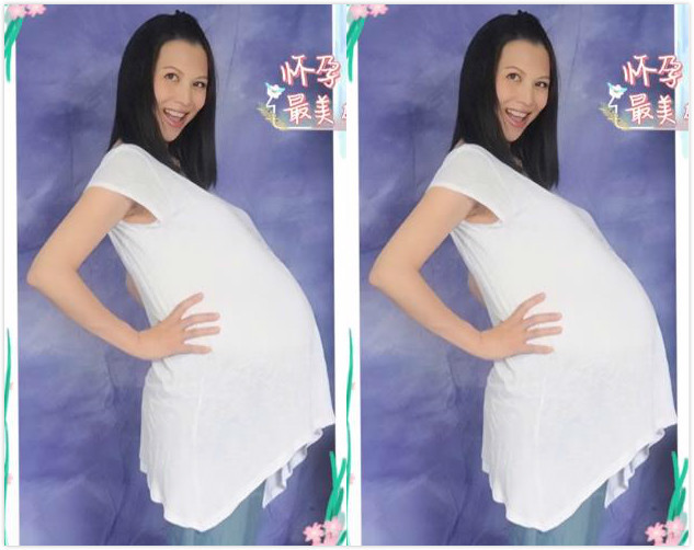 张晋晒老婆孕期照蔡少芬8年生3个宝宝怀儿子时肚子最大