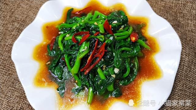 吃完不長肉,做法簡單,炒一盤不到5元|蒜香木耳菜|幹辣椒|大蒜|木耳菜