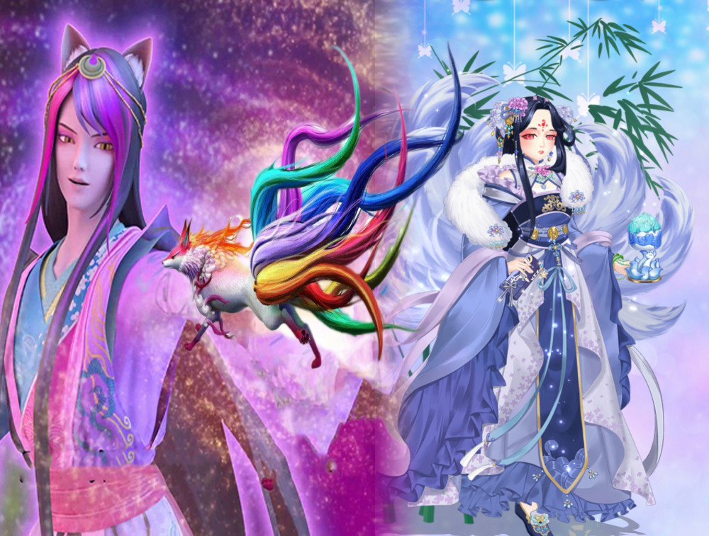 颜爵和其他大仙子一样拥有自己专属的神兽,他的名字叫九尾玄狐,从已知