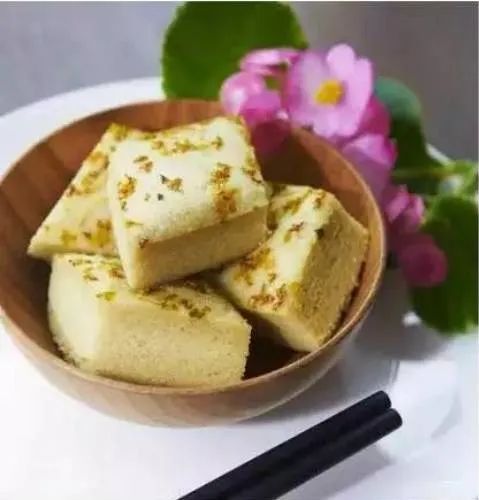 红楼美食桂花糖蒸新栗粉糕