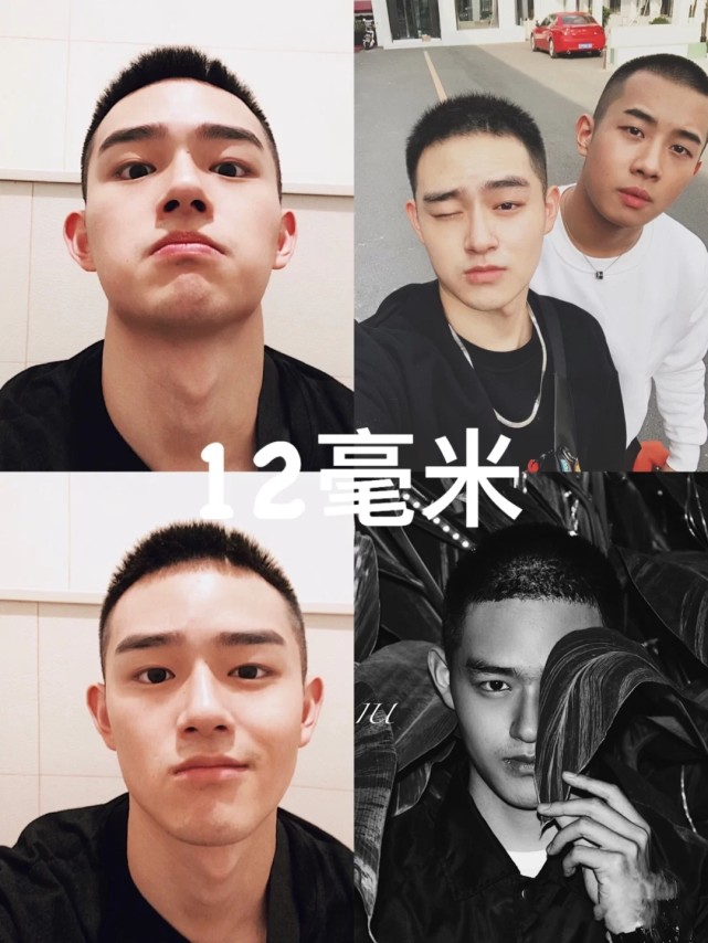 12mm,圆寸,各种发质都适合9mm6mm3mm圆寸是寸头造型中最受欢迎也最