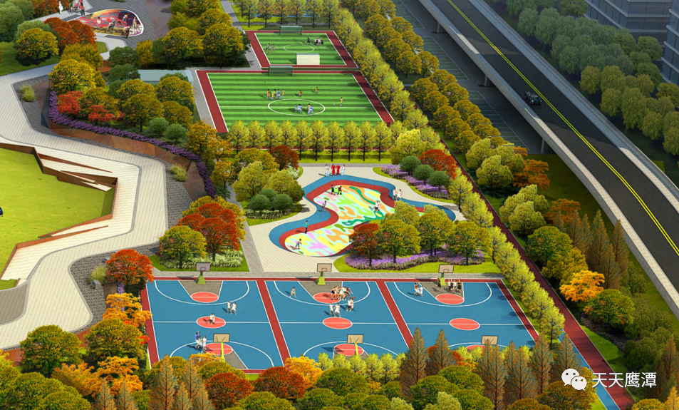 鹰潭将新建2座公园,足球场,篮球场都有!就在这里