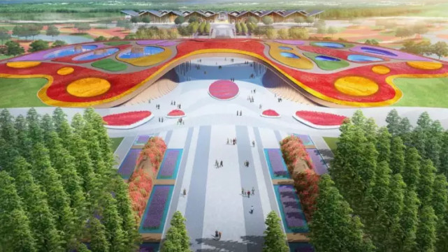 花博会复兴馆身子骨撑起来了明年年内大家可去崇明领略花之美景