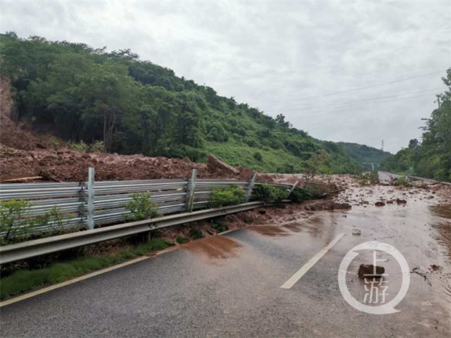 山体滑坡s0101三环高速公路綦万段通惠至永城交通管制