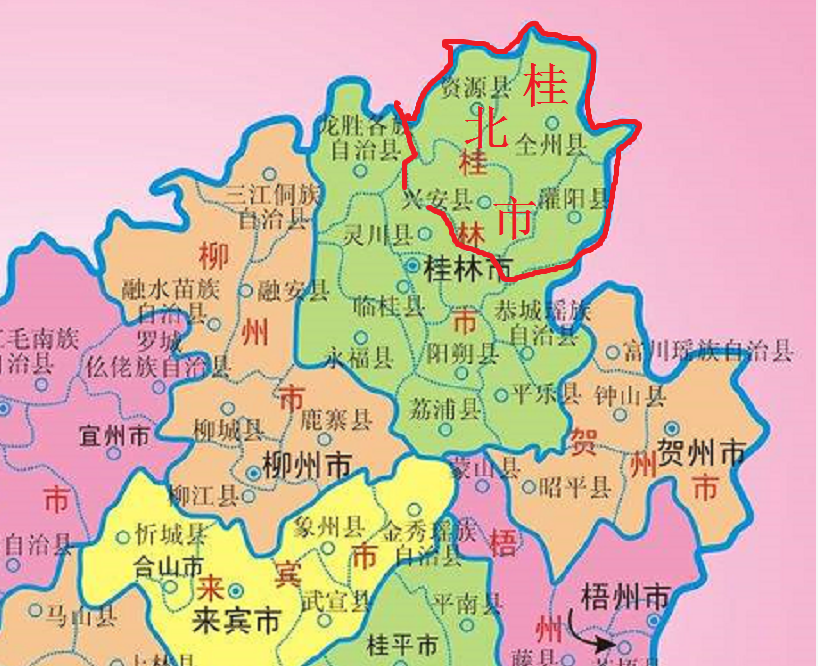 新桂北市:從原地級桂林市劃出全州縣,資源縣,興安縣,灌陽縣,成立新的