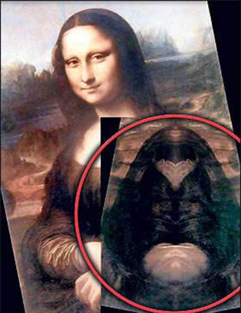 蒙娜丽莎的秘密分层扫描后发现画作竟然分四层出现四种动物