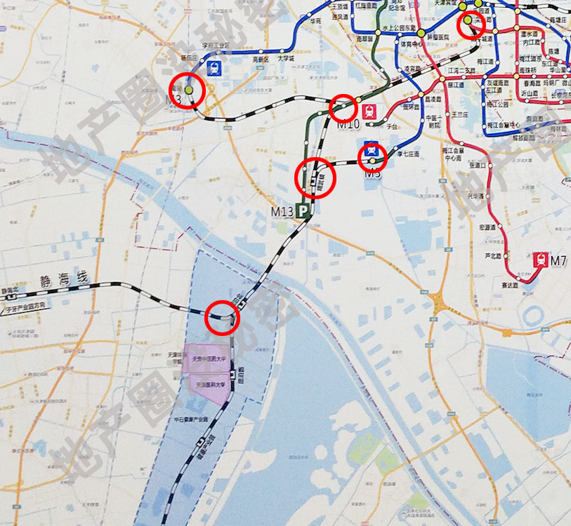 静海市郊铁路主体干线接驳尖山路,无疑是接入了天津城市路网的核心
