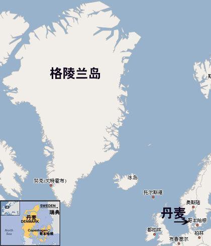 格林兰岛行政区划图片