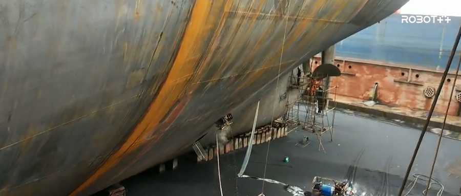 史河科技船舶除锈机器人全球领先为近100艘超大型船舶完成除锈
