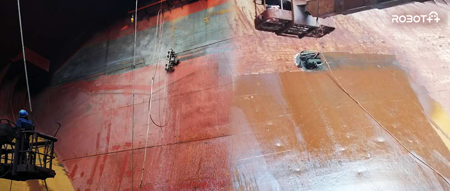 史河科技船舶除锈机器人全球领先为近100艘超大型船舶完成除锈