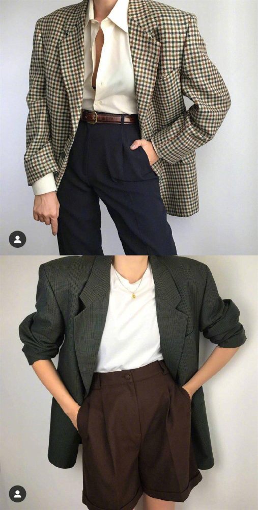 肩宽妹子的福音性冷淡西装系列女人帅起来还有男人什么事