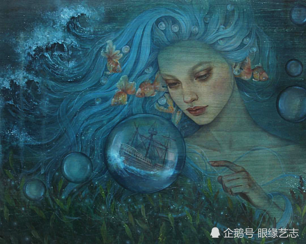 神秘女孩|当木纹邂逅色彩：典雅绚丽的木板画，藏于画中的神秘女孩