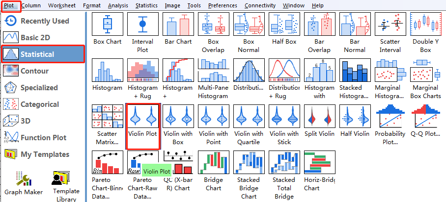 手把手教你用origin绘制小提琴图